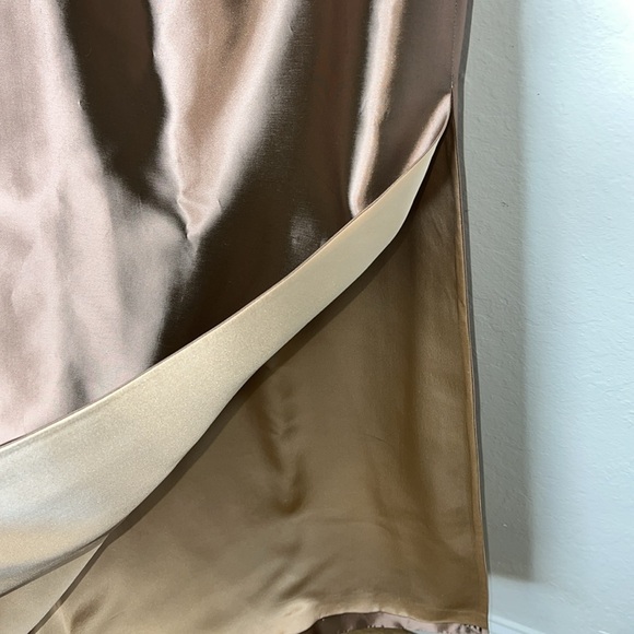 Vintage Richard Tyler Couture Pale Brown Strapless Dress Size 8 - Picture 6 of 13